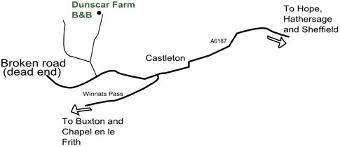 Map of Castleton and surrounding area